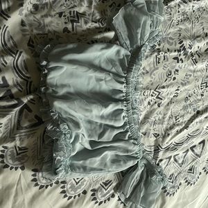 Light blue off shoulder crop top! (Never worn)